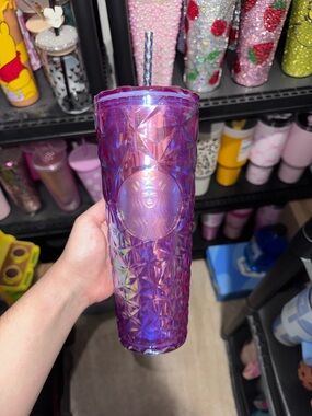 Starbucks Iridescent Purple Prism Tumbler with Straw